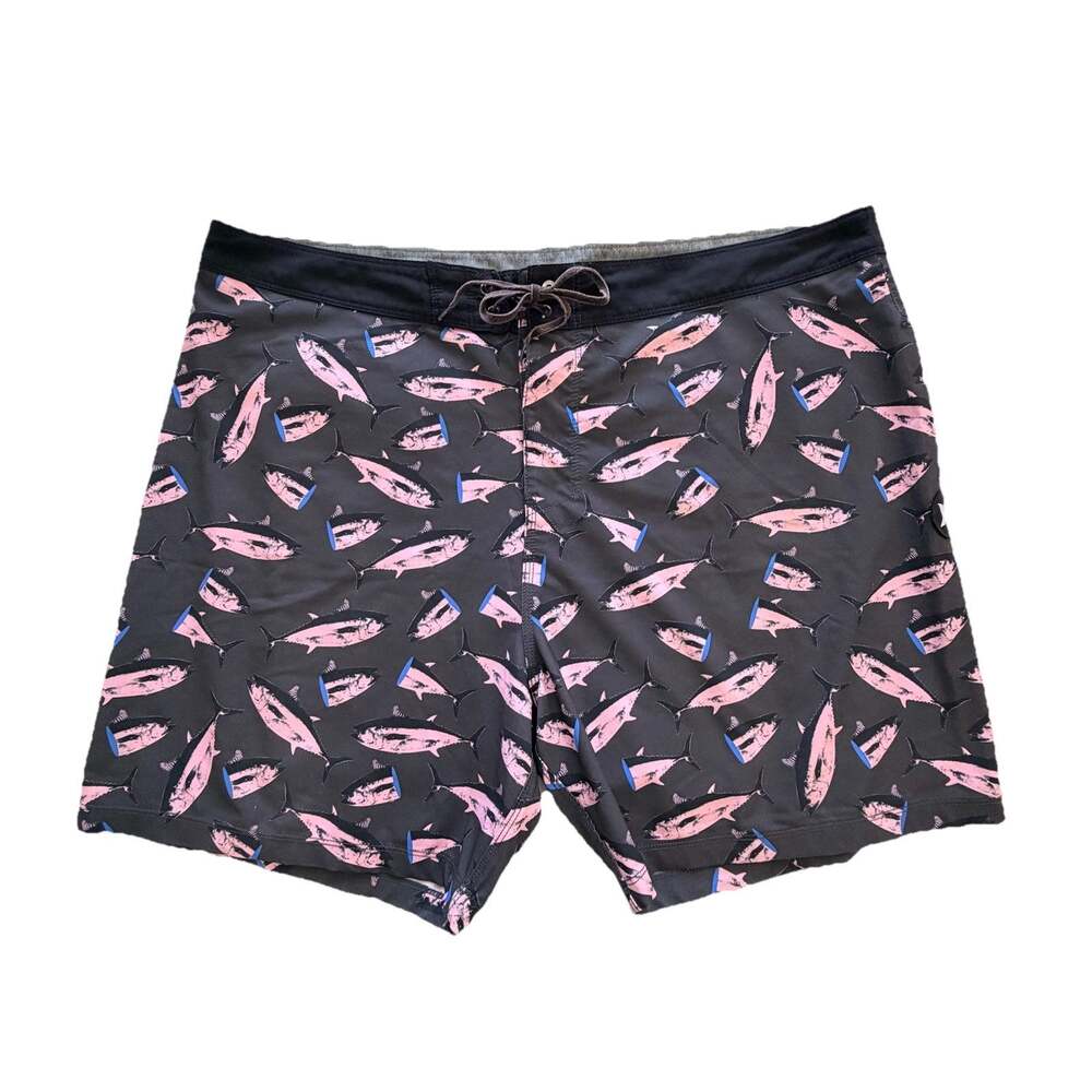 Hurley Mens Phantom Hybrid Black Pink Fish Board Shorts Swim Trunks Sz 40